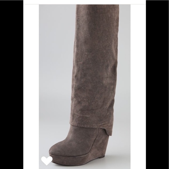 Elizabeth and James Shoes - Elizabeth and James Brown Wedge Platform   Boots